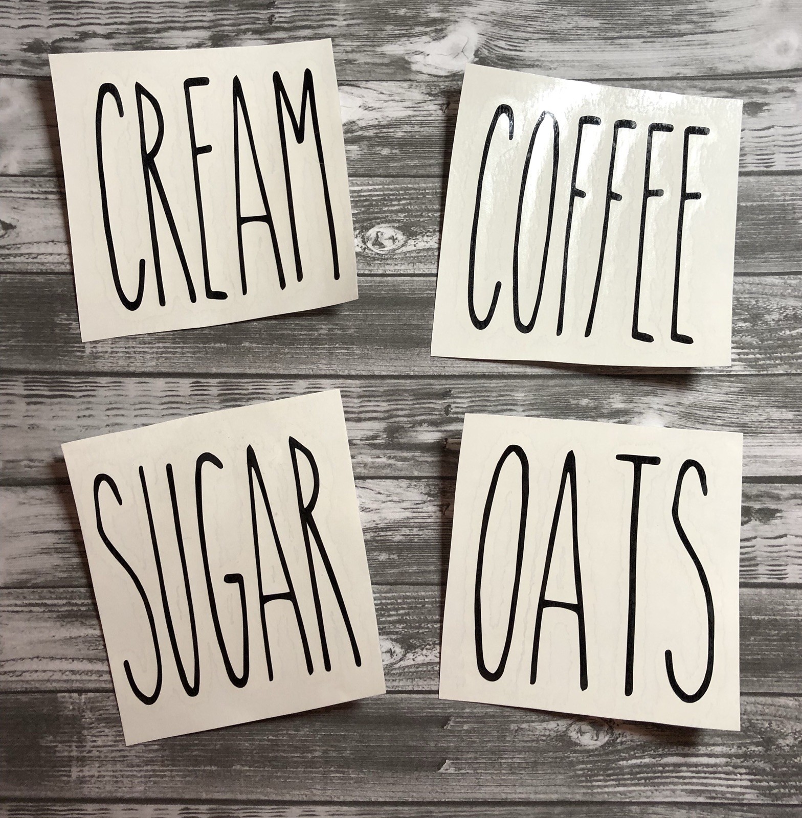 SKINNY LETTERS Vinyl Decals Farmhouse Kitchen Vinyl Word Decals, Create Your Own