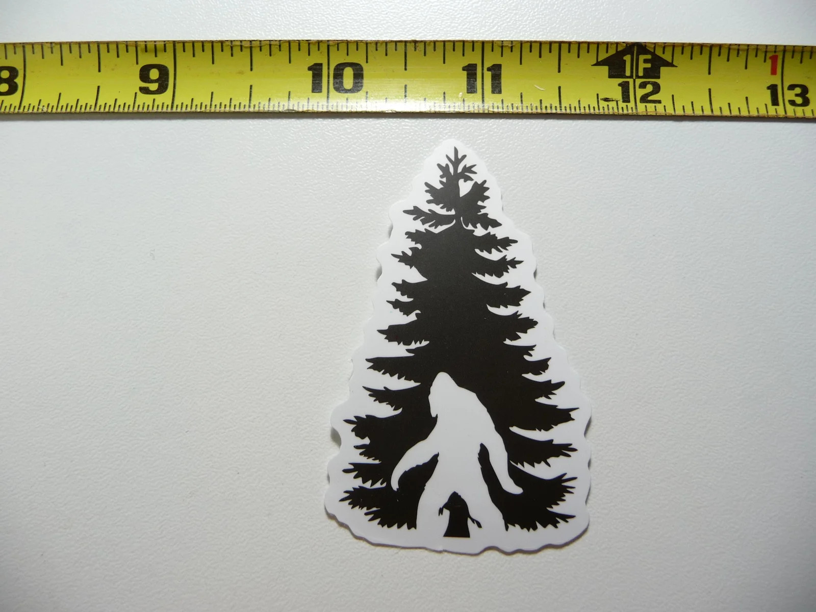 BIGFOOT SASQUATCH SILHOUETTE TREE SMALL STICKER DECAL FUNNY ANIMAL EXIST