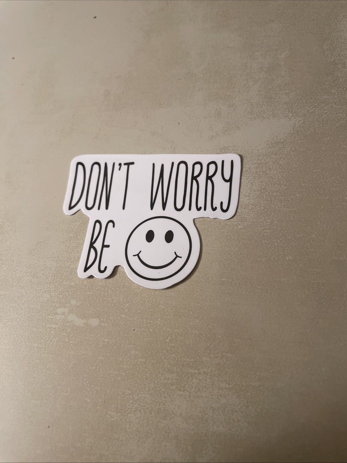 Don’t Worry Be Happy White Sticker Smiley Face