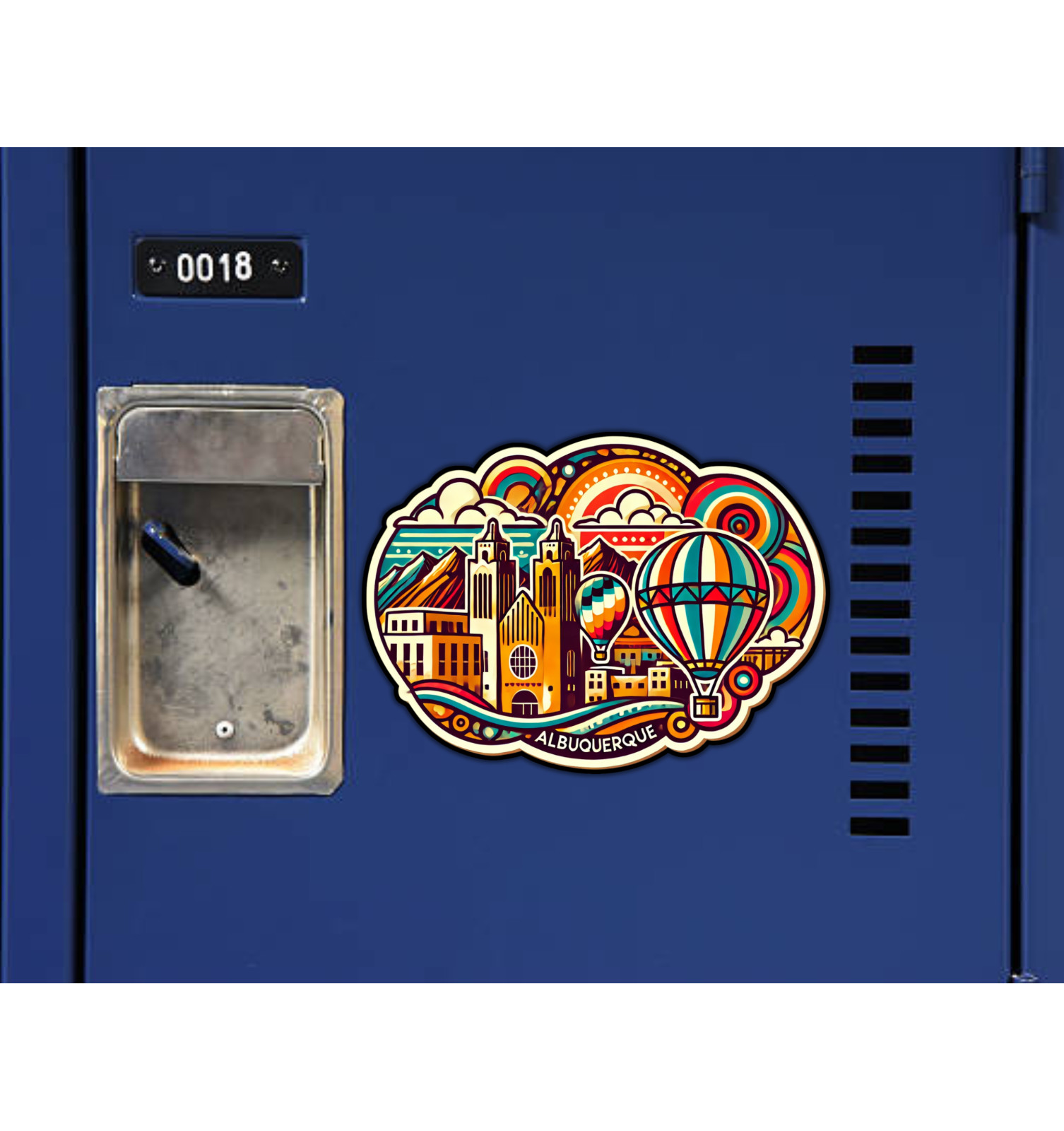 Albuquerque New Mexico Fridge Magnet or Laptop Sticker