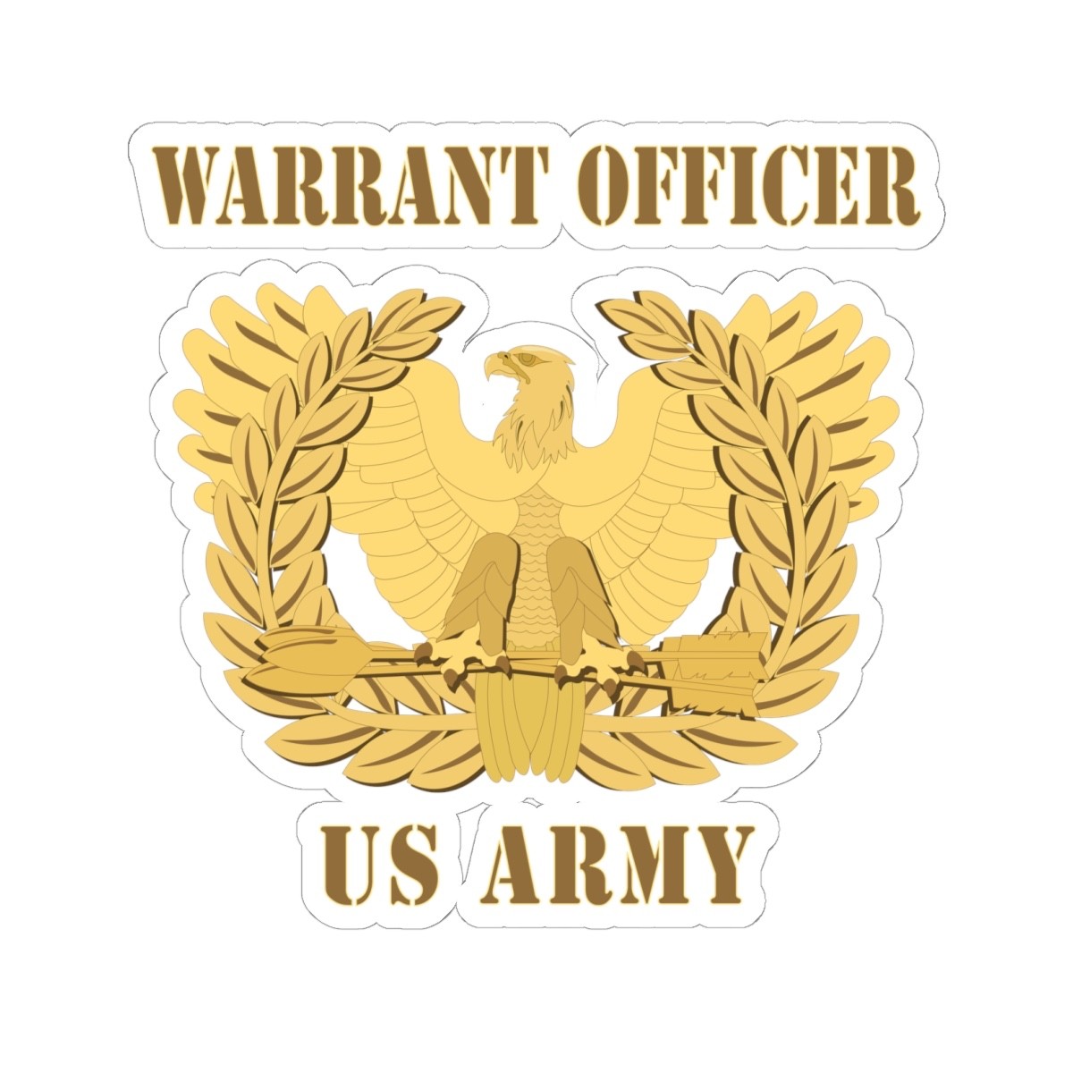 Kiss-Cut Stickers – Army – Emblem – Warrant Officer Insignia X 300