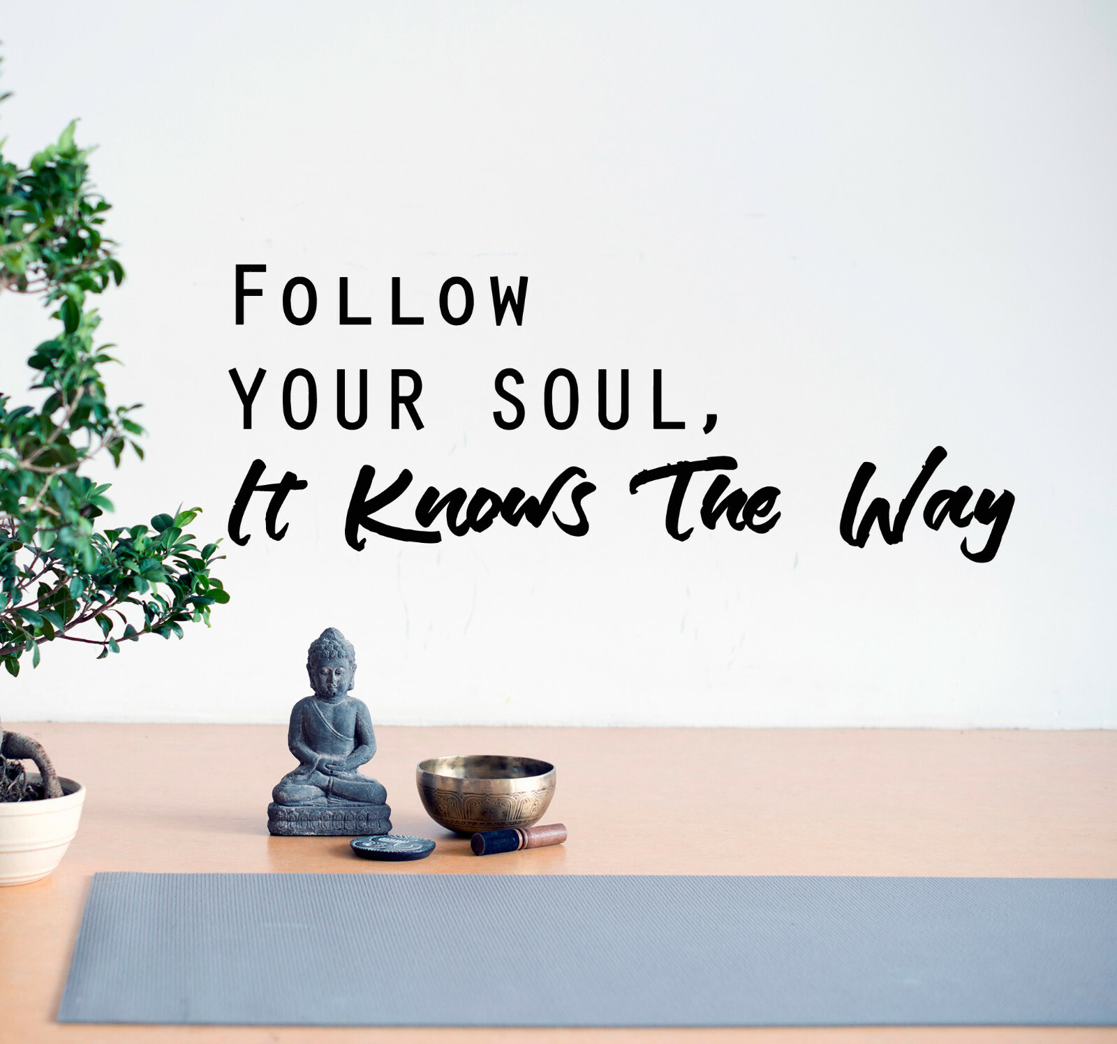 Vinyl Wall Decal Follow Your Soul Motivation Stickers 22.5 in x 8.5 in gz149
