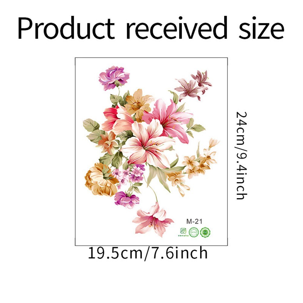 Wall Sticker Romantic Flowers Waterproof For Room Decoration Wedding Decoration