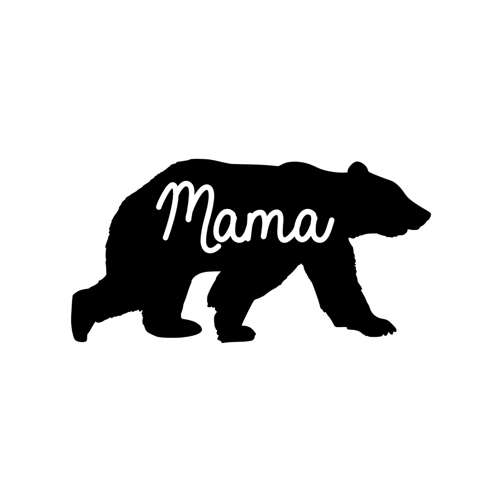 MAMA BEAR Vinyl Decal Sticker – Grizzly Black Kodiak Mother Mom