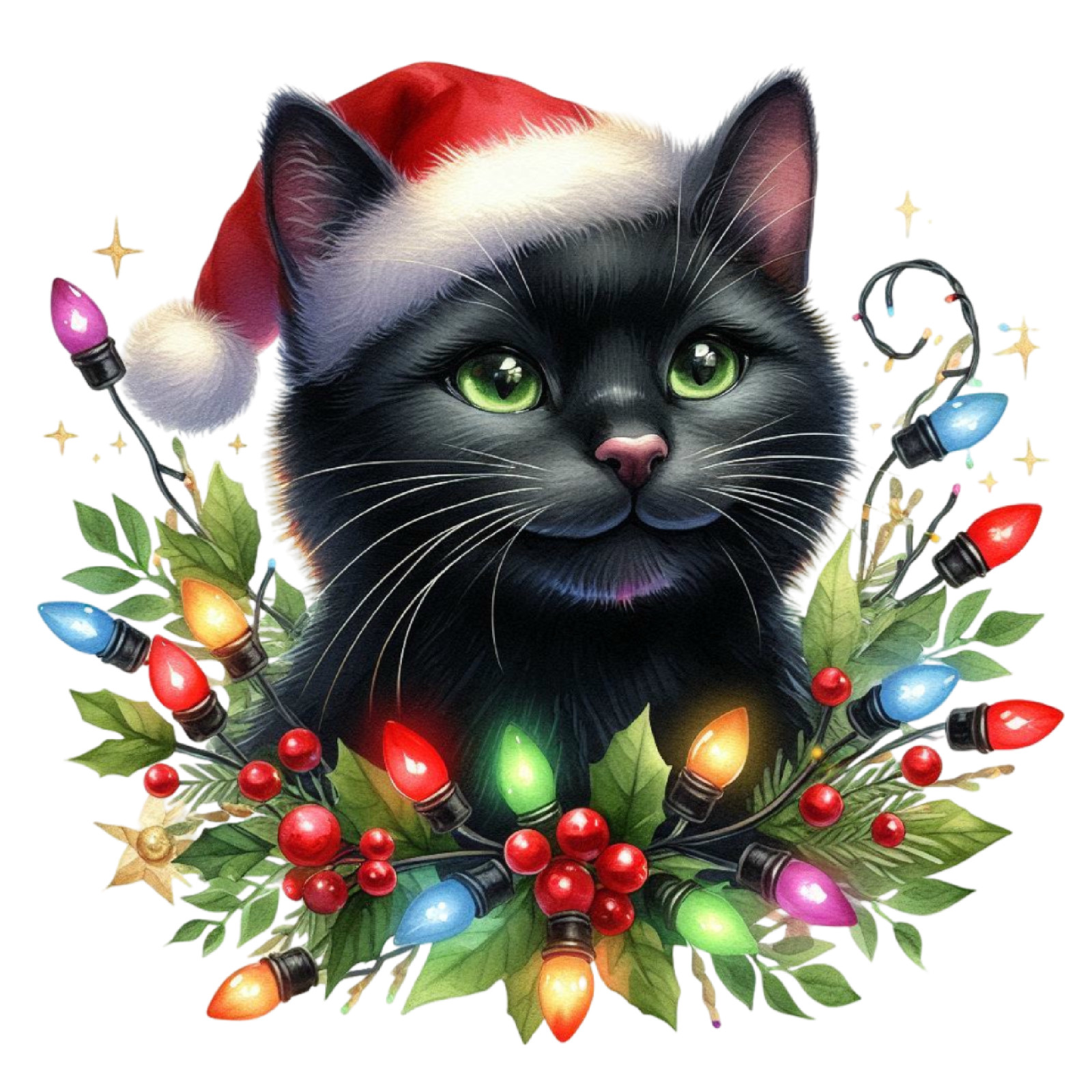 Black Cat Wall Decal Sticker 18X18cm Large