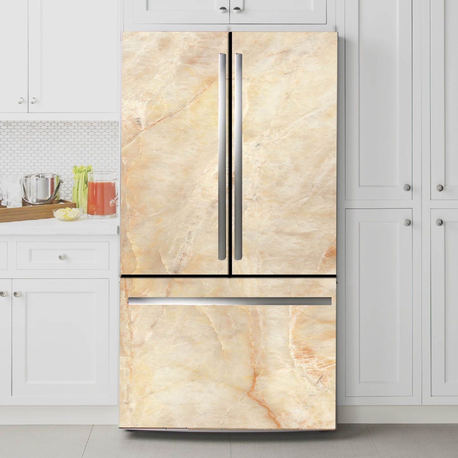 Removable Refrigerator Vinyl Wrap Cover