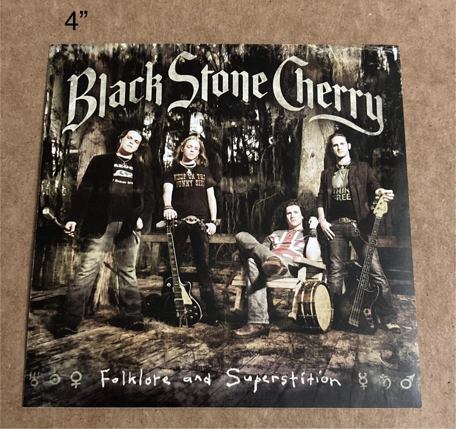 BLACK STONE CHERRY 2008 4″ BAND STICKER DECAL “Folklore Superstition” RARE OOP !