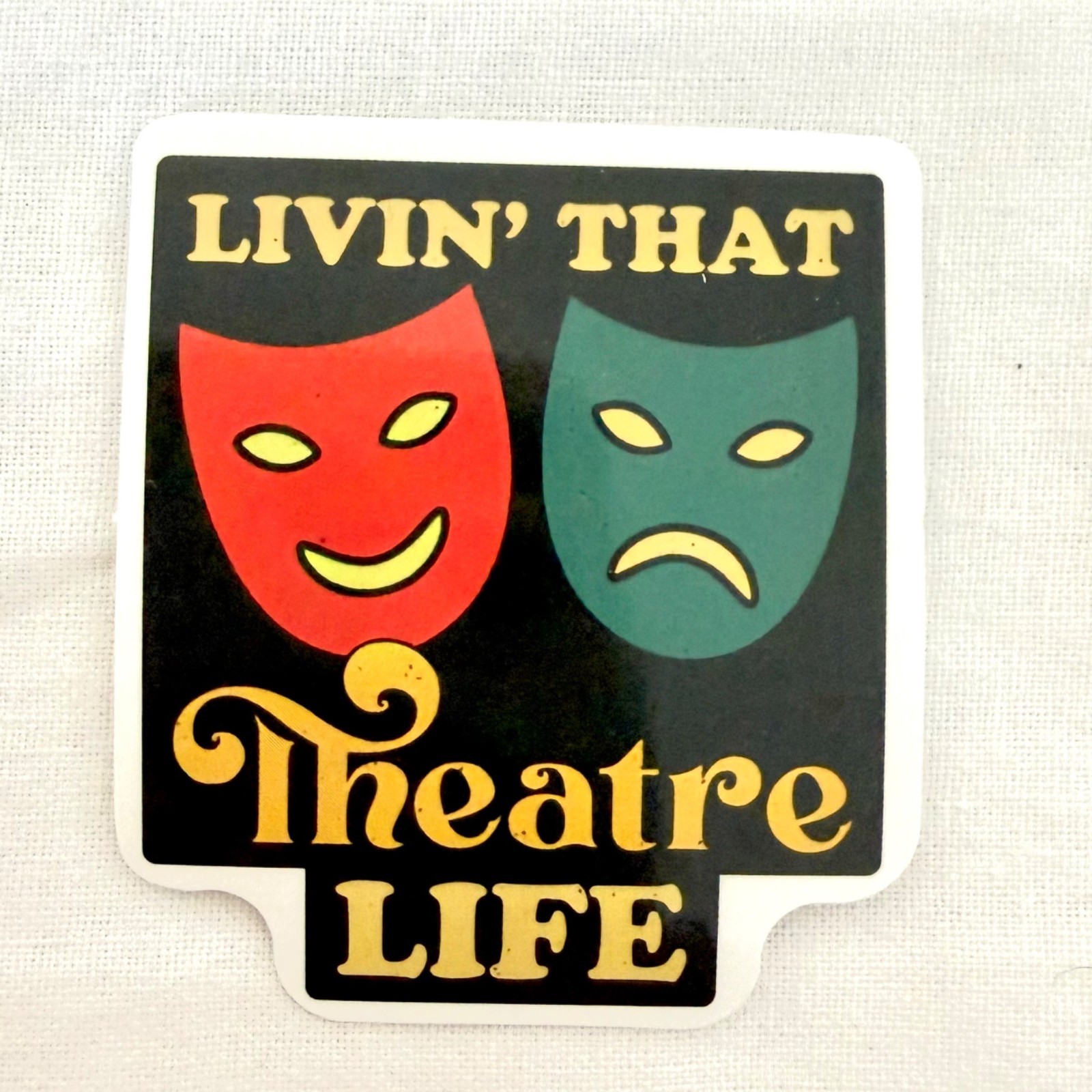 Theatre Life Sticker No 22 Livin That Theatre Vinyl Decal Comedy Tragedy Masks