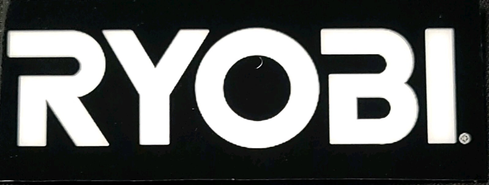 RYOBI STICKER “BLACK AND WHITE” 4 X 1 1/2″ GLOSSY AND THICK OUTDOOR USE