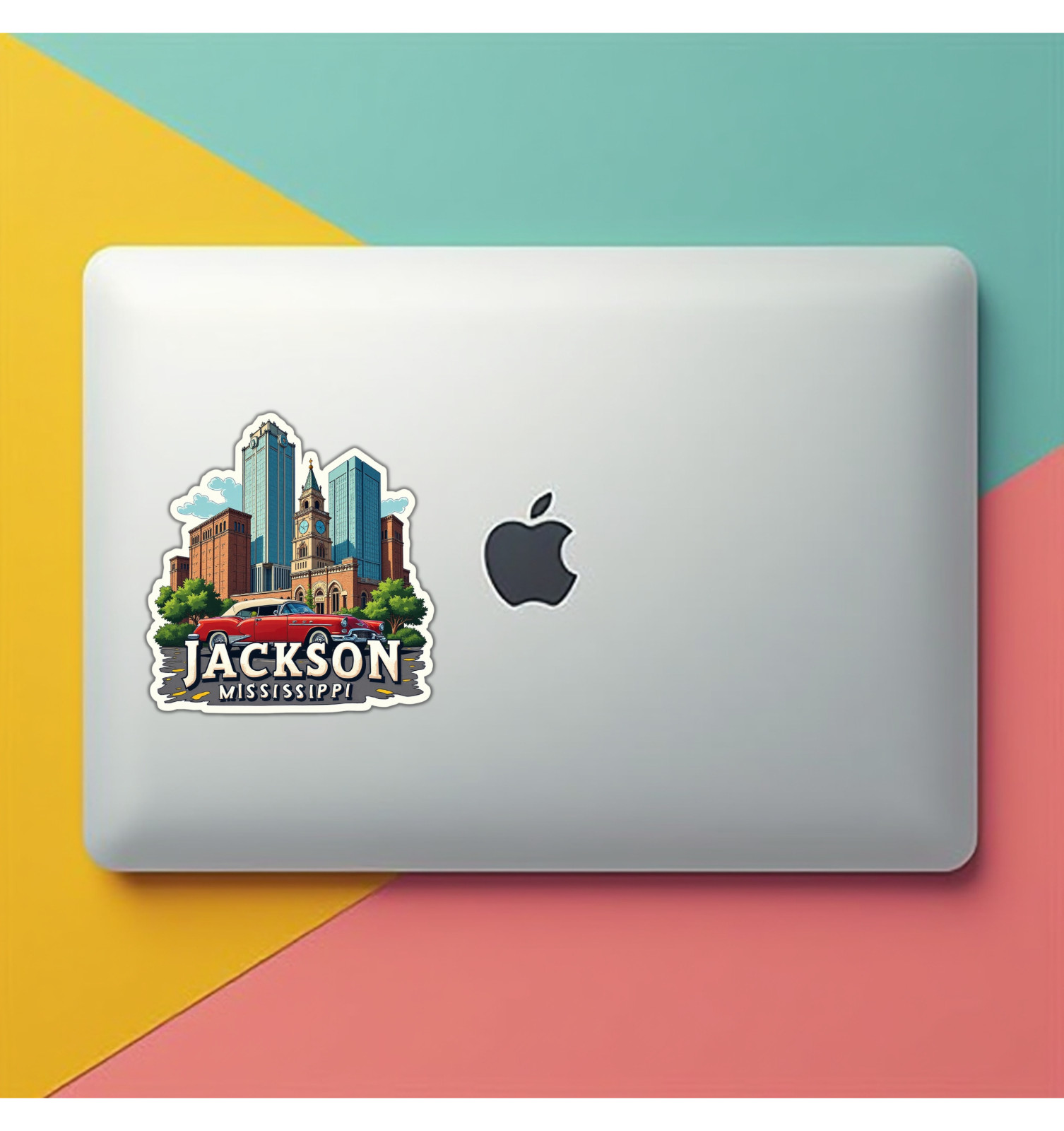 Jackson Mississippi Fridge Magnet or Laptop Sticker