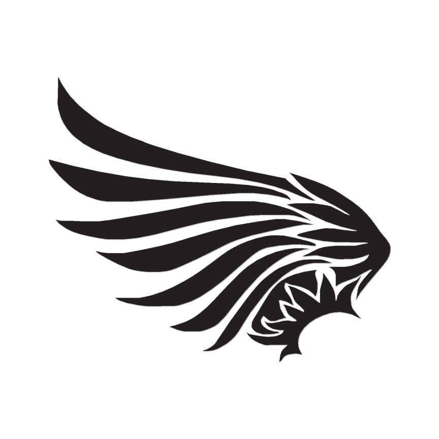 Tribal Angel Bird Wing – Vinyl Decal Sticker – Multiple Colors & Sizes – ebn3087