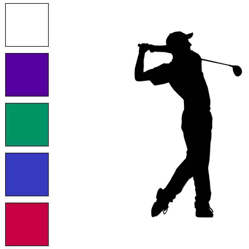 Golf Golfer Swing, Vinyl Decal Sticker, Multiple Colors & Sizes #6415