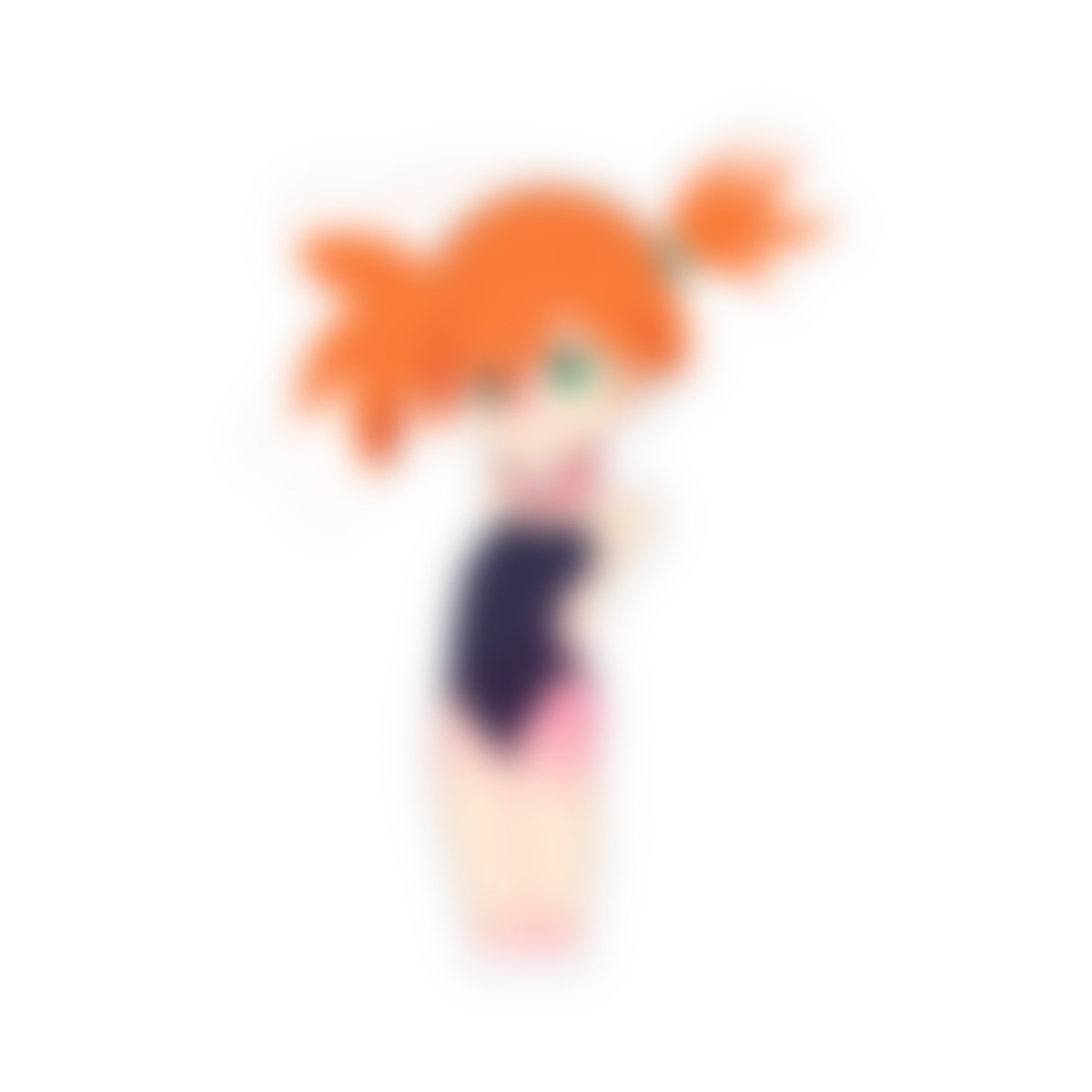 Cute Redhead Girl Swimsuit Kiss-Cut Sticker | Anime Chibi Character