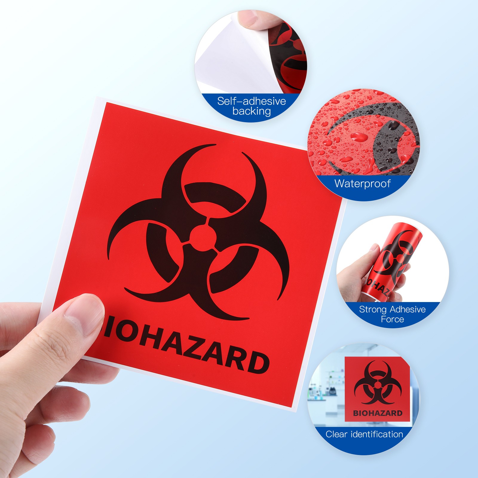 4″ – 6″ BIOHAZARD WARNING Decal Vinyl Sticker Logo & Label Pick SIZE & BAG