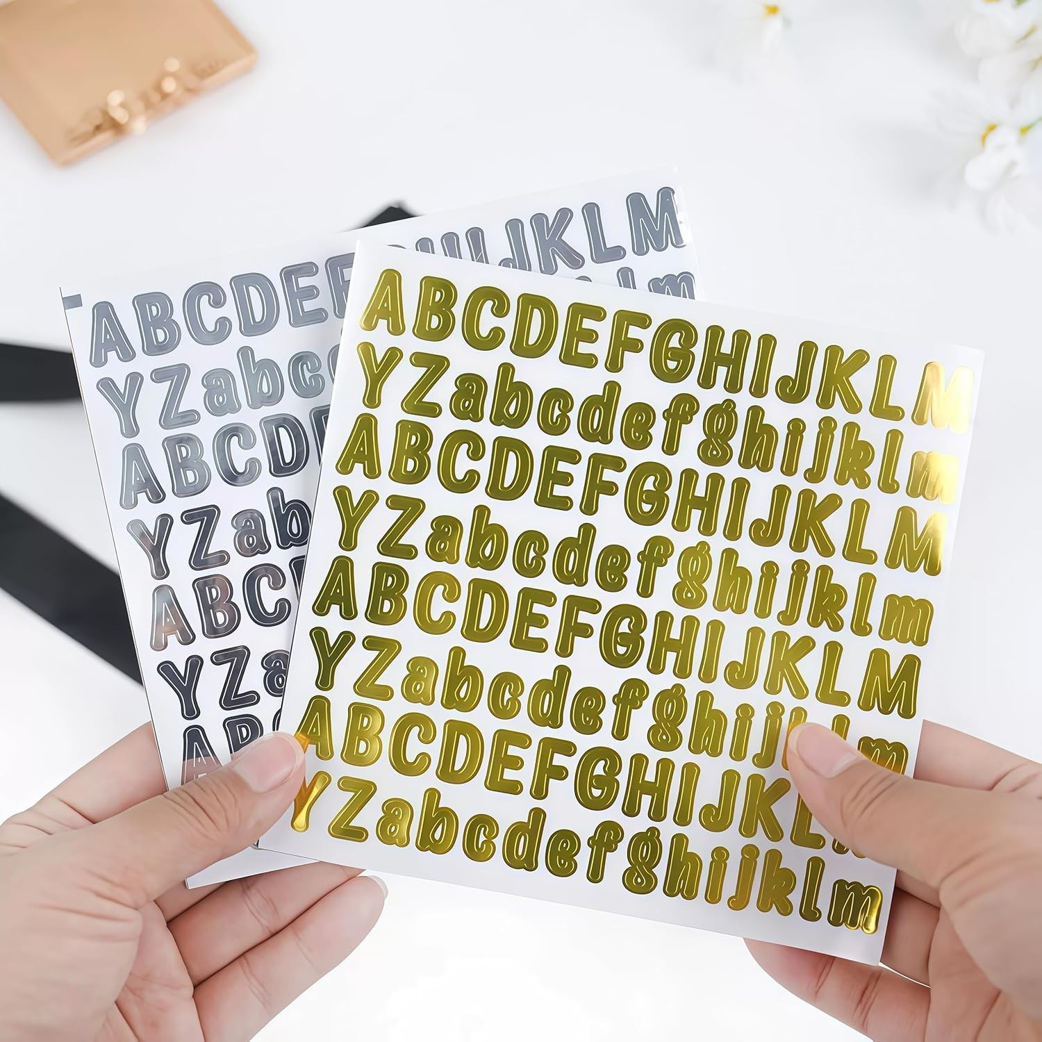 2500 PCS Mini Letter Stickers Small, Cursive Font 1/2 Half Inch (0.5 to 1 in)