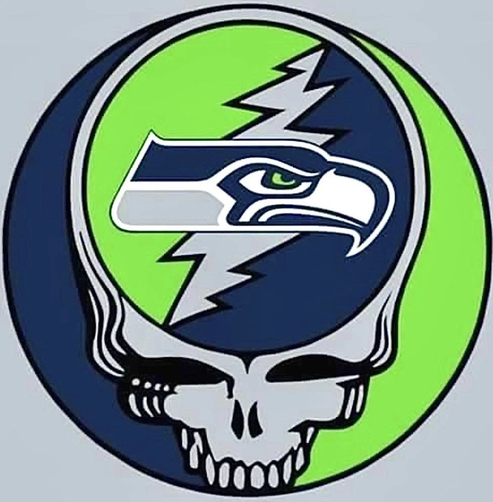 ⚡️GRATEFUL DEAD Seattle Seahawks Stealie Sticker *NEW* Measures 3″ Round⚡️