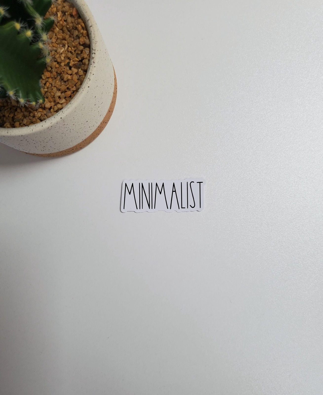 Minimalist Text Sticker | Glossy Vinyl