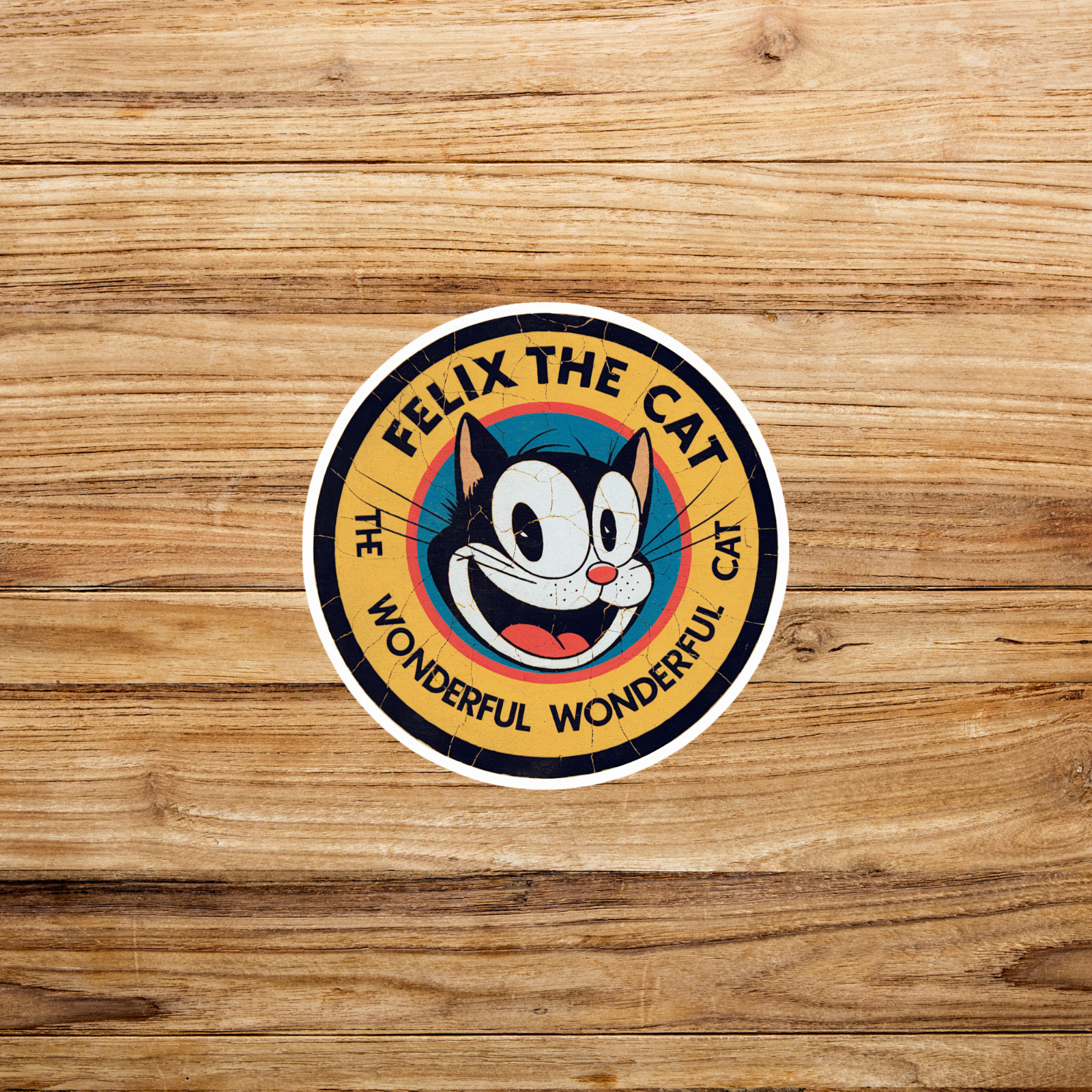 Felix the Cat Wonderful Vintage Cartoon Character Round Sticker #2772