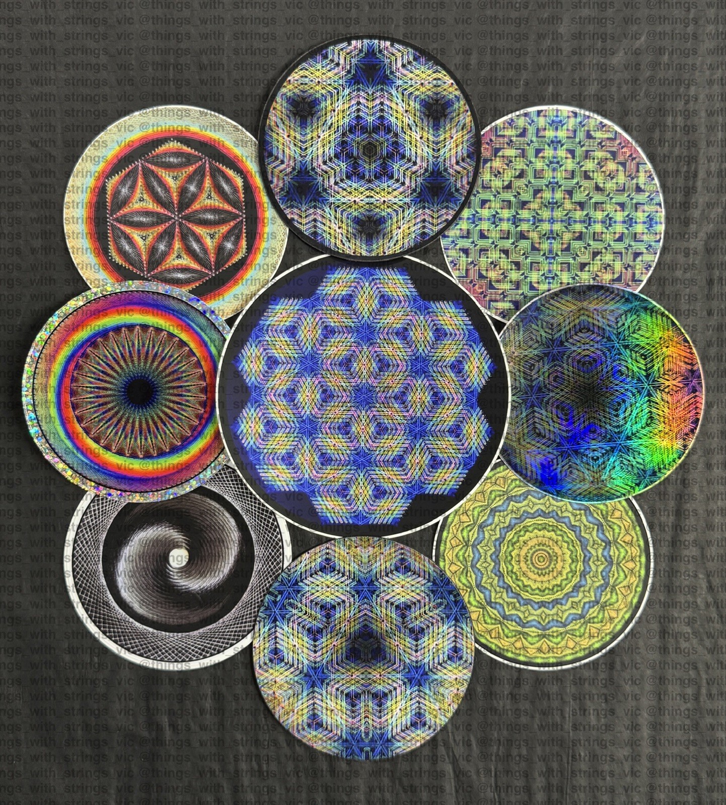 Psychedelic Sacred Geometry Art Vinyl Stickers & Magnets – Things With Strings