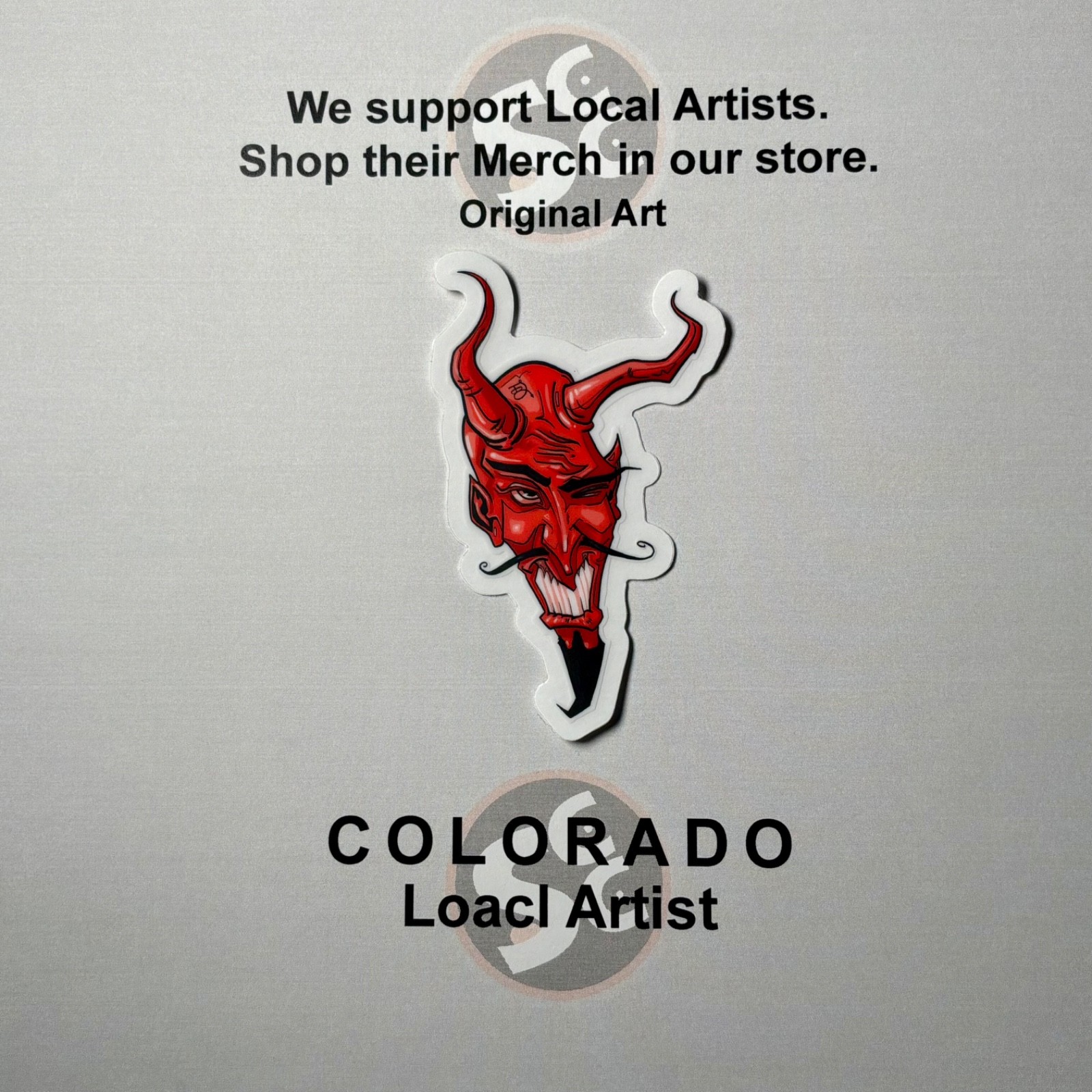 Devil Head Vinyl Sticker 3” Local Artist Satan Horror Demon Illustration Evil 66