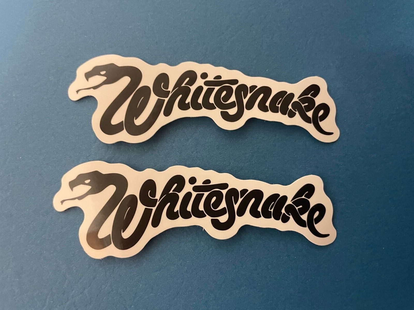 Lot of (2) WHITESNAKE 1″ x 3 1/4″ Band Logo Stickers FAST! FREE SHIP! COVERDALE