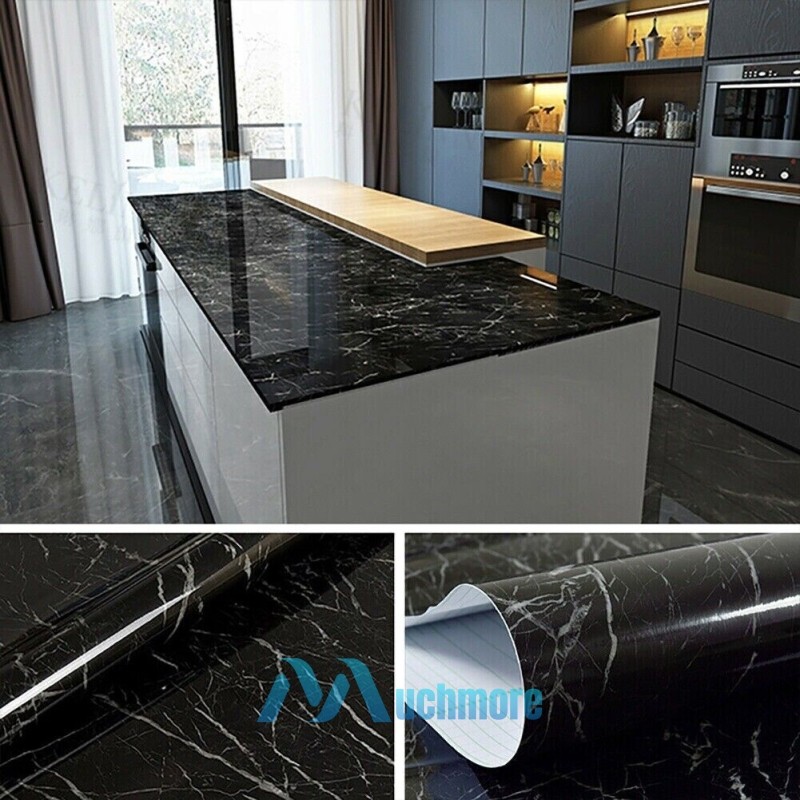 10ft Self Adhesive Marble PVC Wallpaper Roll Waterproof Peel Stick Contact Paper