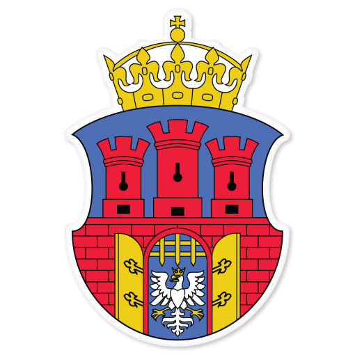 Krakow Coat of Arms Flag car bumper sticker window decal 3″ x 5″