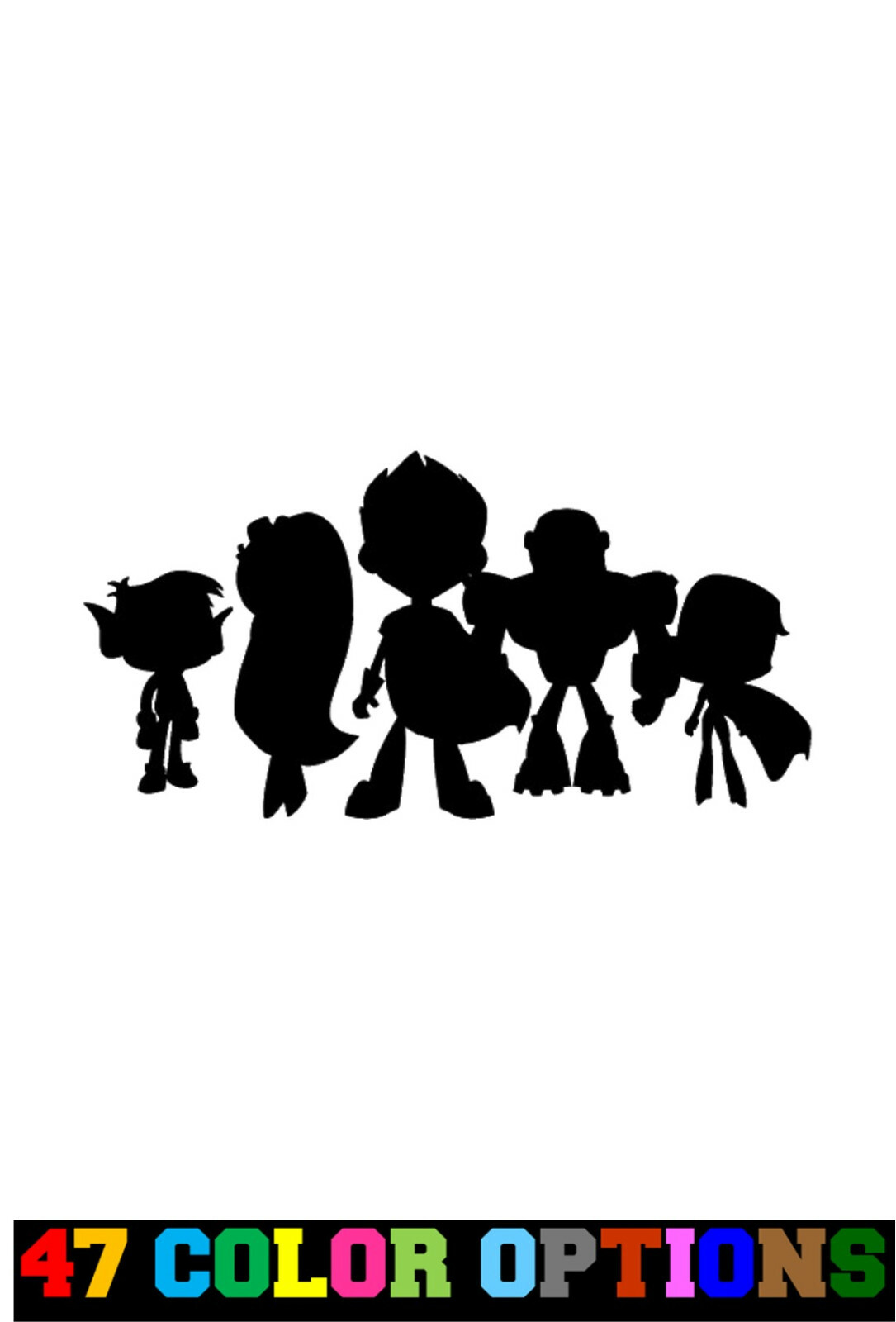 Vinyl Decal Truck Car Sticker Laptop – DC Teen Titans Go Robin Raven Team