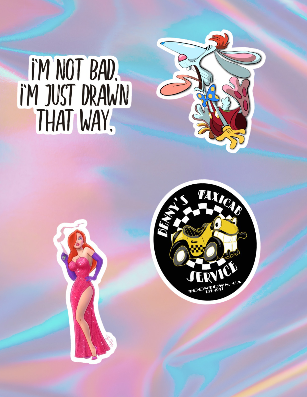 Roger Rabbit 80’s Movie 4pc Stickers Pack