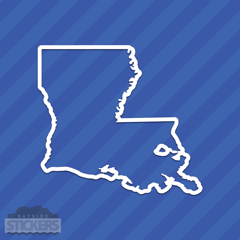 Louisiana LA State Outline Vinyl Decal Sticker
