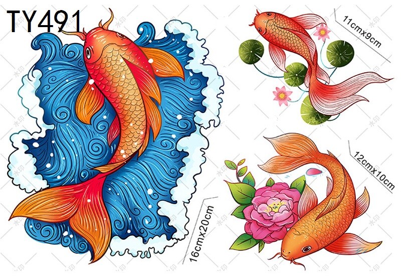Koi Fish Vinyl Decal Home Car Window Sticker Lucky Waterproof Chinese Style DIY