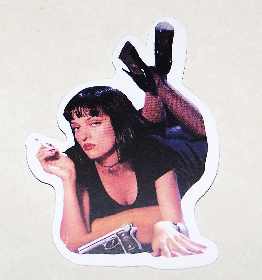 Pulp Fiction Mia Wallace Cut Sticker Decal Movie Tarantino Film PULP FICTION