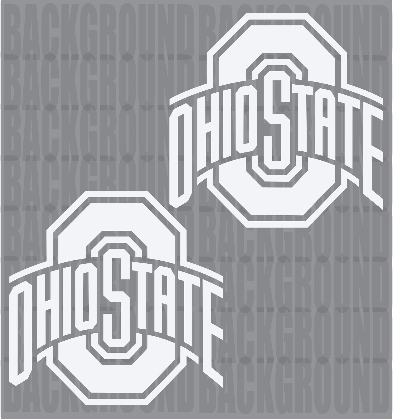 2 Ohio State Buckeyes Cornhole Decals LARGE 11×11″ OSU Bean Bag Toss Stickers