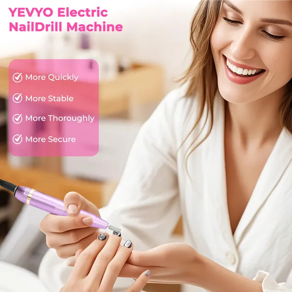 Portable Electric Nail Drill, Professional Nail File Kit For Acrylic, Gel Nails,