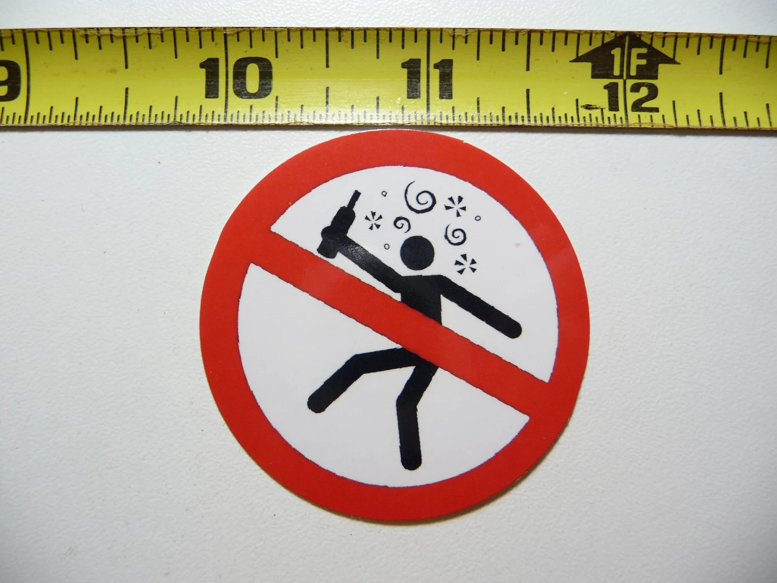 NO NOT ALLOWED DRUNKS EXCESSIVE ALCOHOL SMALL STICKER DECAL JOB PROHIBITED