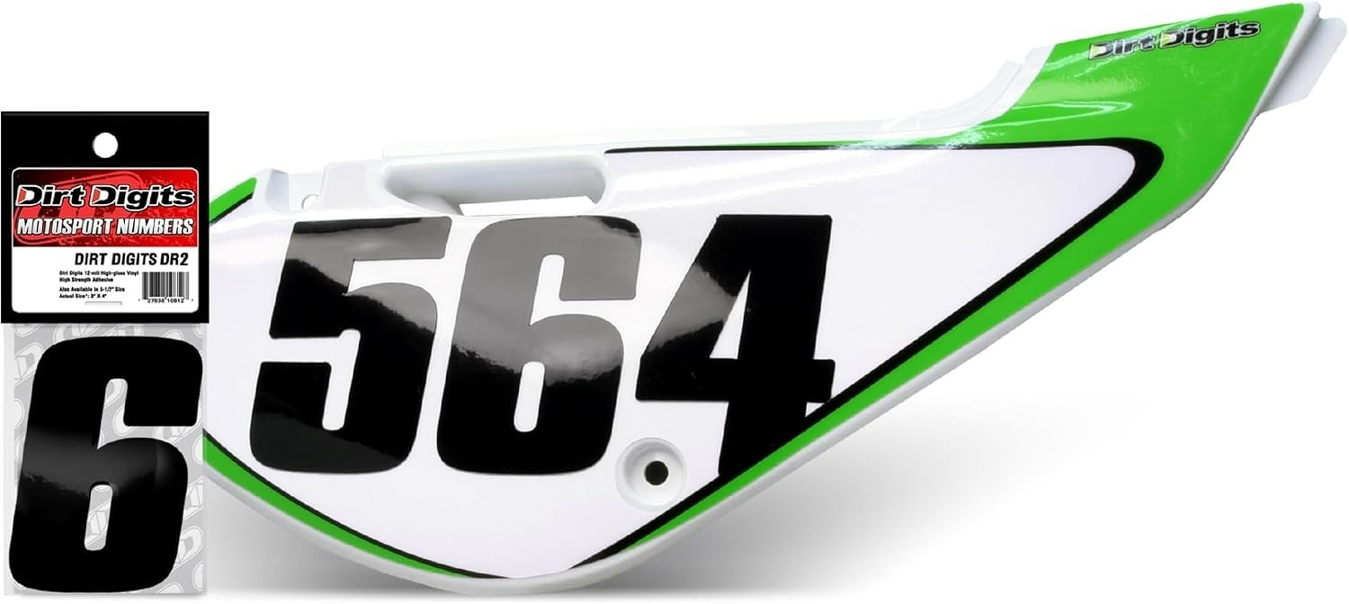 Durable 3 Pack of High-Gloss 5.5″ Vinyl Number 4 – Perfect for Racing Events