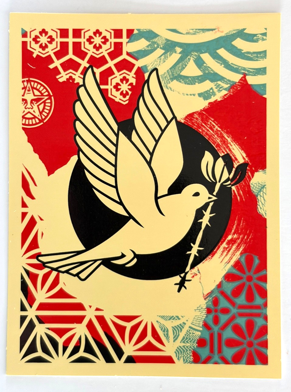 OFFICIAL SHEPARD FAIREY OBEY GIANT DOVE VINYL STICKER 3″ x 4″ NEW
