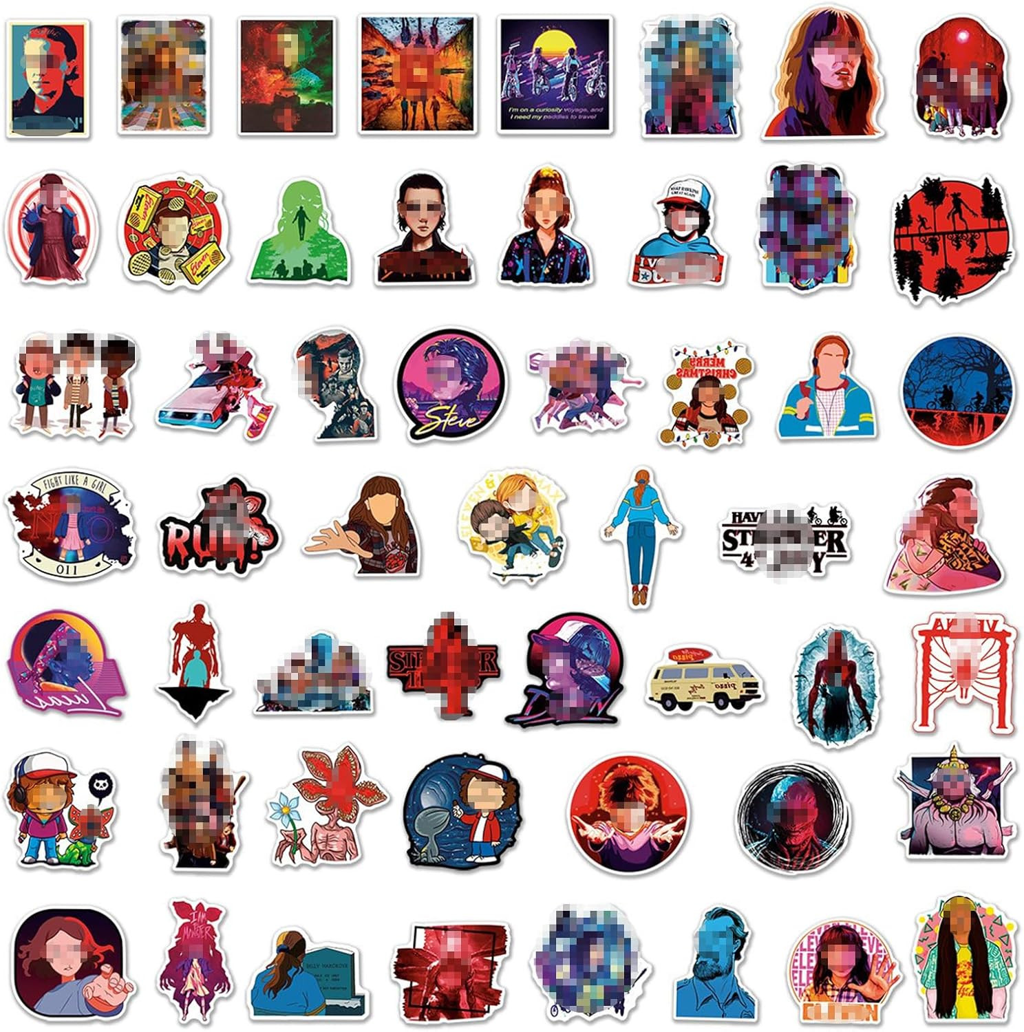100Pcs Stranger Things 5 Stickers – Season 5 Movie Theme Stickers Decals – Water