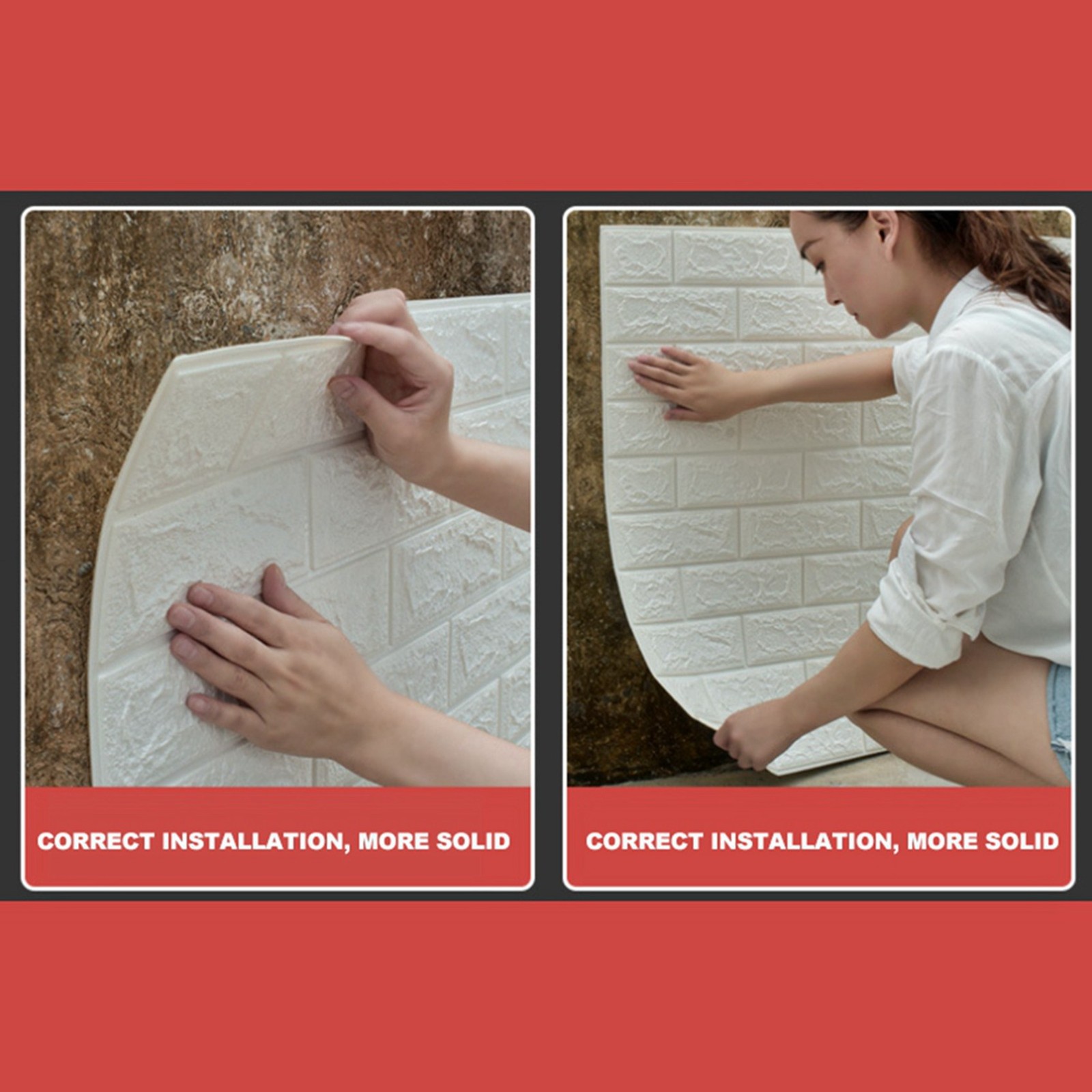 30Pcs Self-Adhesive 3D Brick Sticker DIY Foam Room Kitchen Roof Ceiling3681