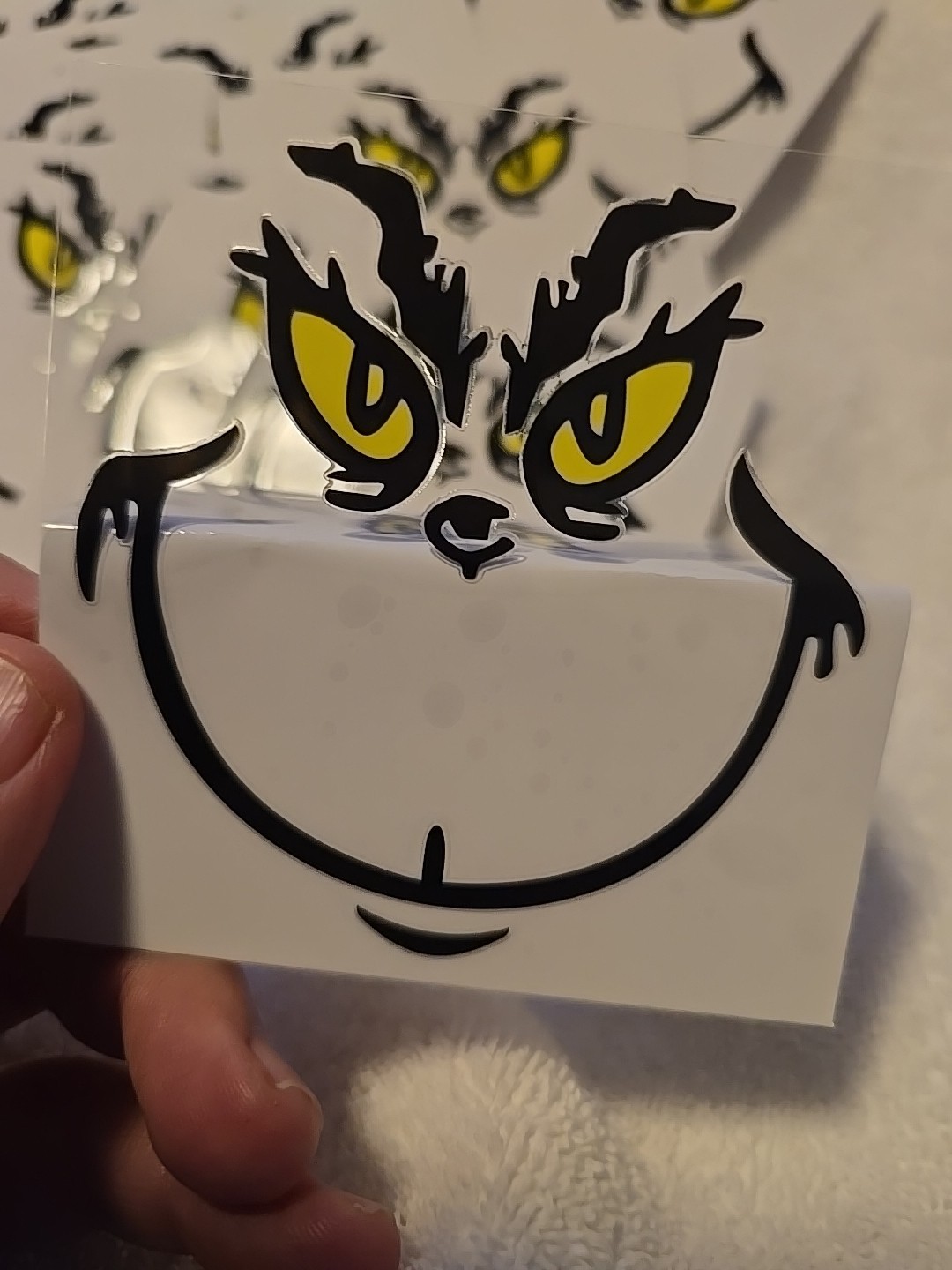 Grinch 30 Pack Transparent Stickers 3 1/2″ X 3 1/2″
