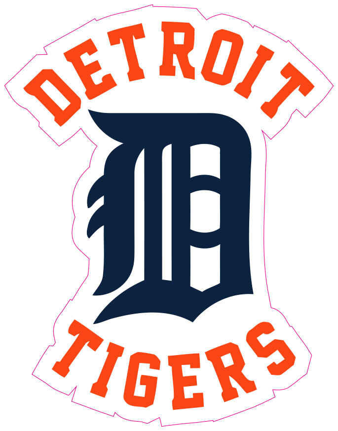 Detroit Tigers Baseball Vinyl Decal Sticker Car Truck Bumper Tumbler Mug