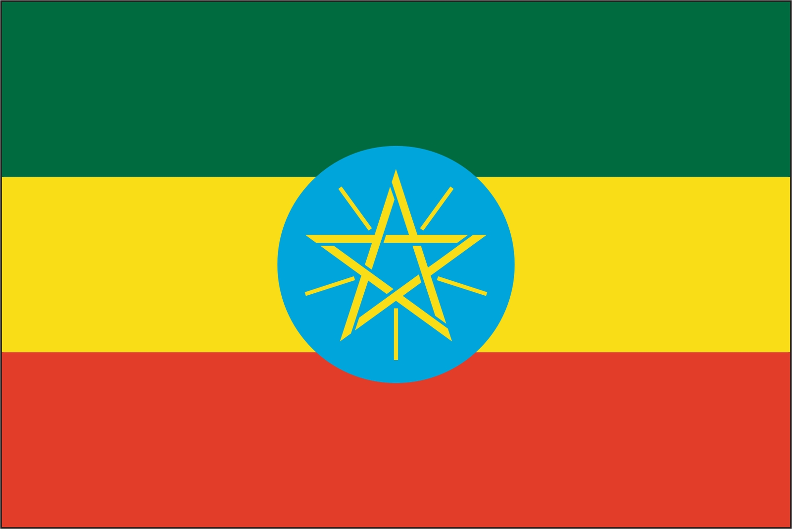 Ethiopia Flag Vinyl Decal / Sticker ** 5 Sizes **