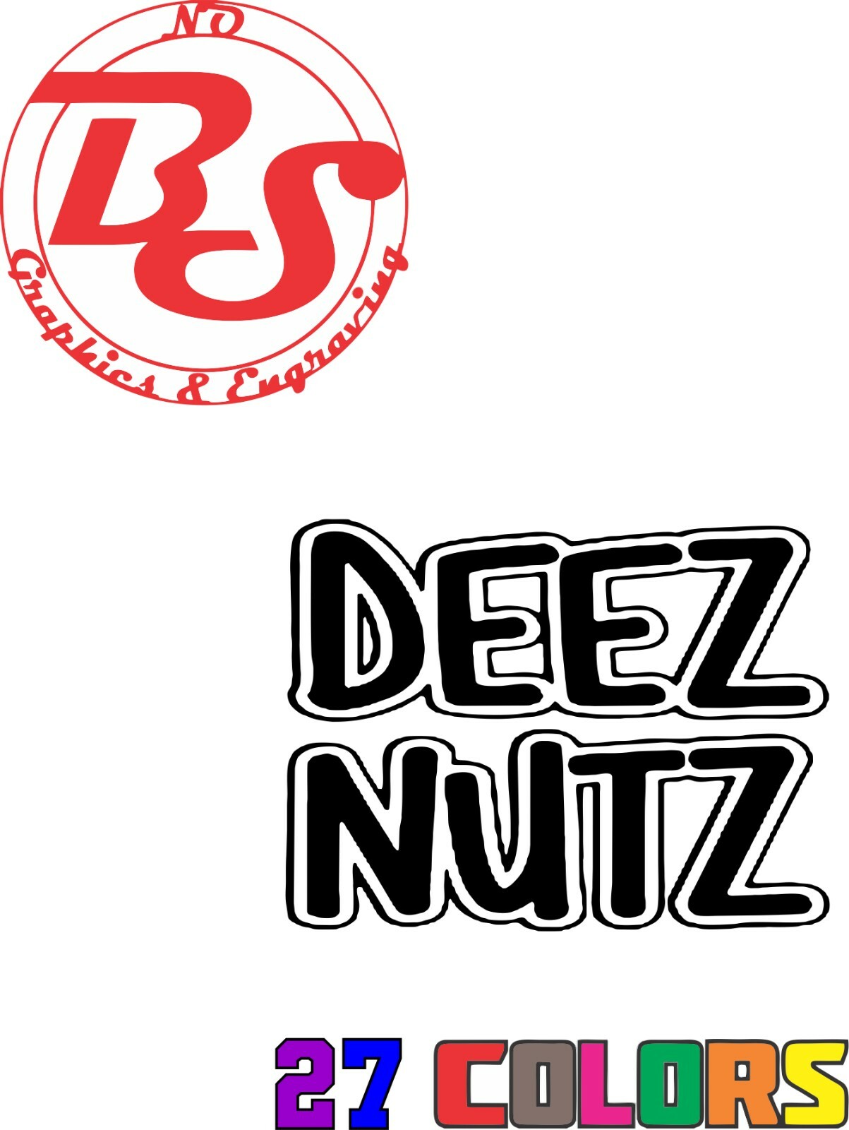 6″ DEEZ NUTZ Nuts Balls Matter Decal Offensive Funny Rude Adult Joke JDM noBS