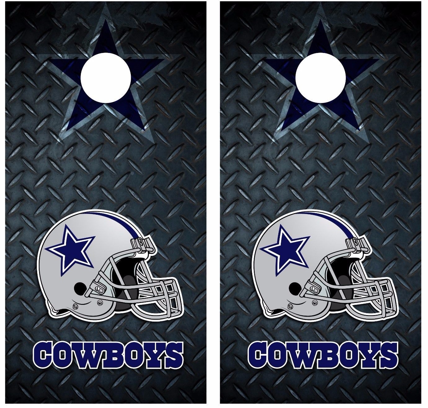 Dallas Cowboys Diamond Plate Cornhole Board Decal Wrap Wraps