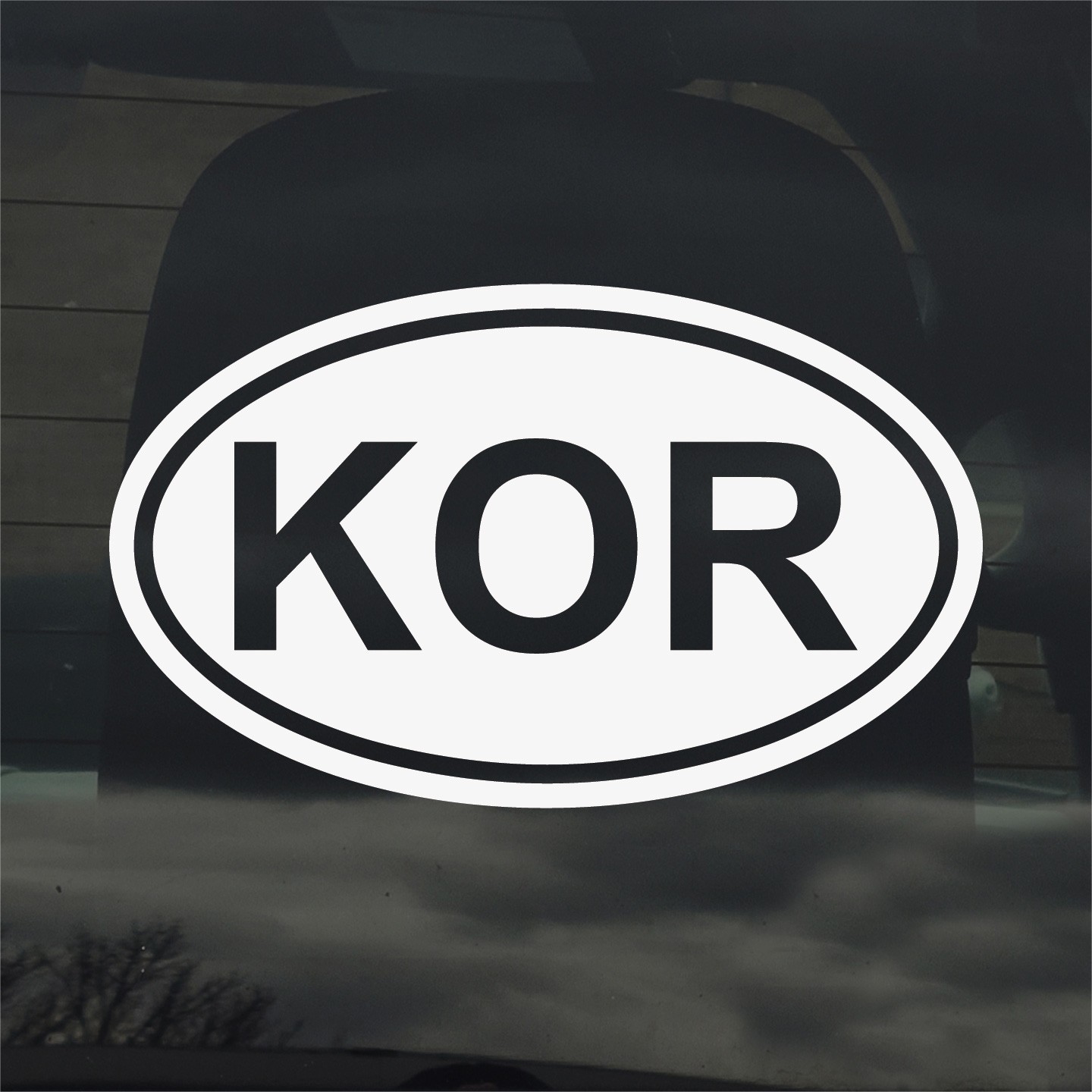 Korea KOR Oval Country Code Vinyl Decal Sticker for Car Window Laptop & Gifts