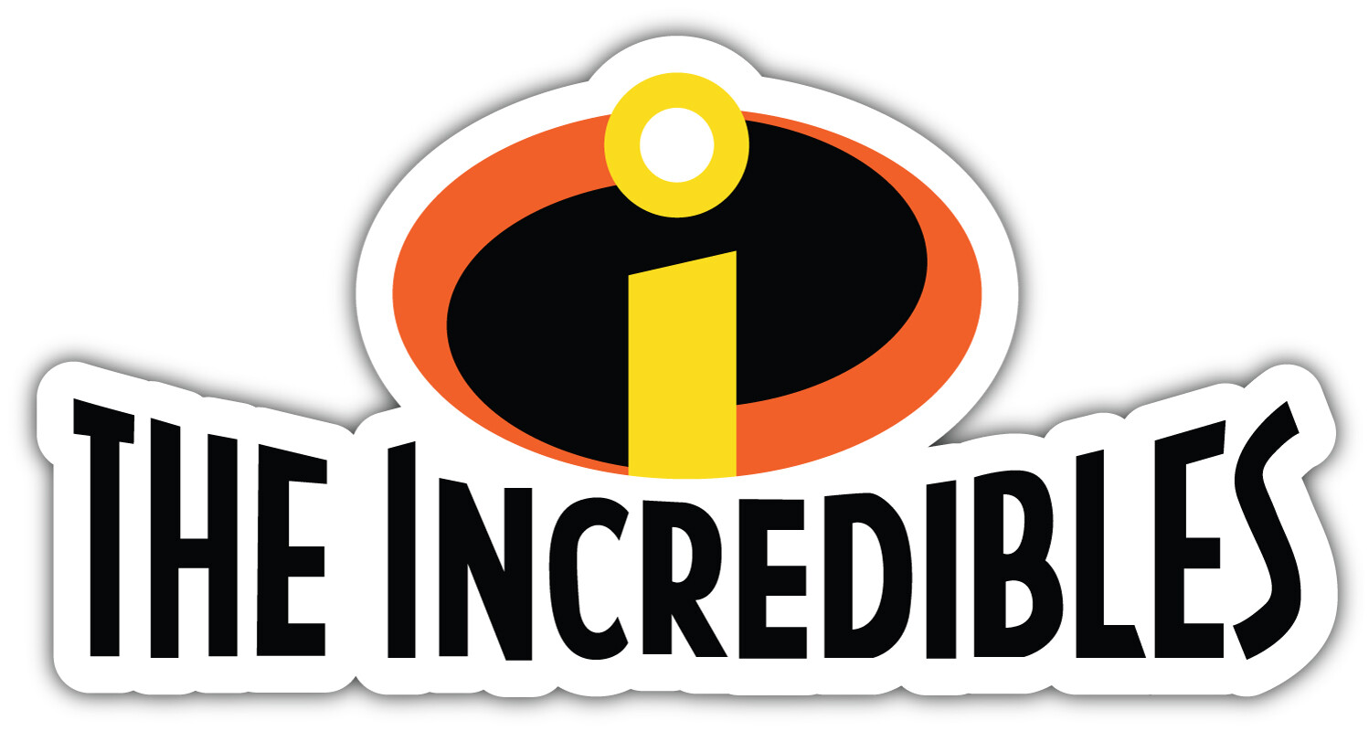 The Incredibles Logo Cartoon Sticker Bumper Decal – ”SIZES”