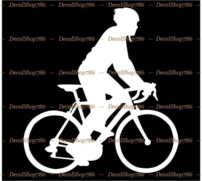 Cycling Silhouette III – Outdoor Sports – Vinyl Die-Cut Peel N’ Stick Decals