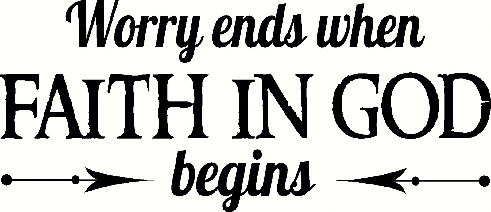Worry Ends ~ 11″x22″ Bible Inspired Wall Decal by Scripture Wall Art – Decor