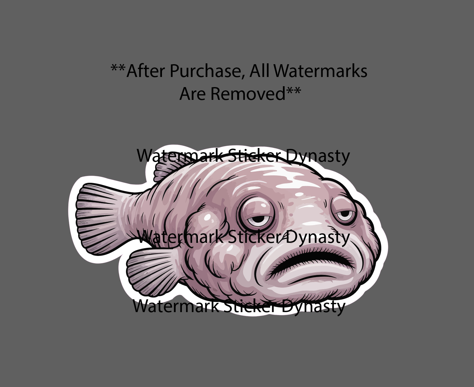 Blobfish Sticker Waterproof Decal Cartoon Animal Ocean Wildlife Gift NEW