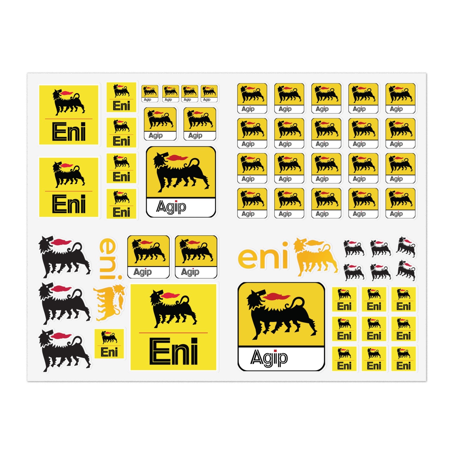 AGIP Eni Oil Lubricants – STICKER DECAL SIZE VARIETY PACK